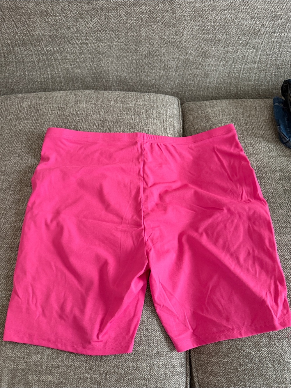 SHEIN Bright Pink High-Rise Bike Shorts
